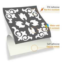 24/48/72/96/120 Seamless Antique Floral Tile Stickers For Kitchen, Stair Stickers 15cmx15cm (6")Peel And Stick Wall Tiles For Stairs, Removable Stick On Kitchen Tiles, DIY Tile Stickers Bathroom, Water & Heat Resistant Stick On Tiles Peel And Stick Backsplash, Wall Tiles Self Adhesive Tile Sticker For Stairs, Bathroom, Kitchen Renovation