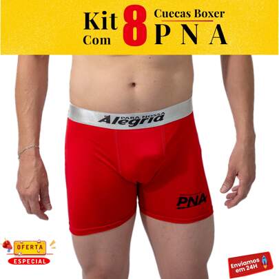 PNA 8 Cuecas Boxer PNA Original Masculina - Coeca box  Masculino