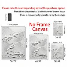 1pc Abstract Ocean Waves Textured Acrylic Painting, Hand-Painted White Wave Art, Frameless, Space & Fantasy Themed, Elegant Wall Decor For Living Room, Entryway, Office, Reception Area