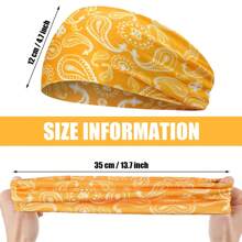 9 Pcs Sweatbands For Men Workout Sport Headbands For Men Camo Headband Sweat Absorbing Headband Wide Sweatband For Head Basketball Football Cycling Running Yoga, 4.7 X 9.8 Inch - 彩色 - 查看 2