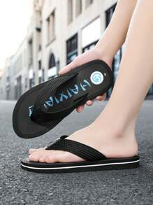 Men's New Anti-Slip Fashion Casual Slippers, Holiday Beach Outdoor Home Sandals - Black - View 6