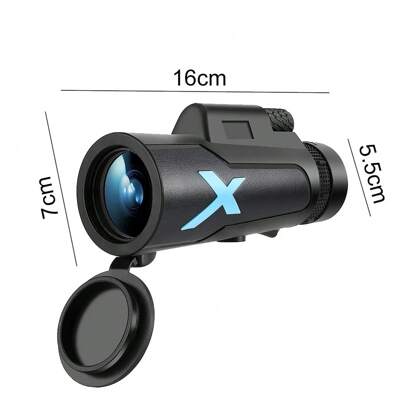 Telescopio Monocular Portátil Hd 12X50, Telescopio De Enfoque De Alta Definición De Larga Distancia, Muy Adecuado Para Senderismo, Turismo Y Conciertos Musicales