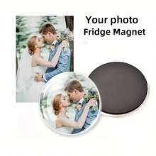 Pegatinas personalizadas redondas de 25/30 MM para nevera - Pegatinas de imanes de vidrio en cúpula con foto personalizada para parejas, amigos - Regalos de fiesta, regalos de cumpleaños, souvenirs