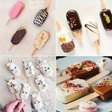 4/8 腔椭圆形硅胶模具，DIY 巧克力和冰淇淋，烘焙蛋糕模具，手工制作工具