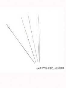 5pcs Stainless Steel Beading Tool Set, Includes Beading Needles, Big Eye Needles, Opener Needles And Handmade Necklace Stringing Accessories