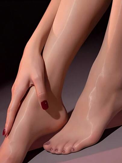 1 paire de leggings transparents sexy pour femmes, pantalon moulant taille haute, tissu tricoté respirant, bas extensibles de couleur unie, convient pour le casual, l'extérieur, la danse et les fêtes