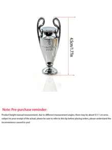 1 Pieza Trofeo de resina deportivo, Copa de la Liga de Campeones con orejas grandes, recuerdo decorativo para fanáticos del fútbol (cinta de regalo), Mini taza colgante decorativa, Accesorios de muñeca, Herramienta llave ordinaria