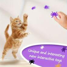 12 件互动猫玩具蜘蛛 - 蜘蛛玩具用于互动攀爬、翻转、爬墙，是送给猫主人的完美礼物！ - 彩色 - 查看 4