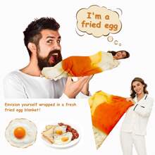 Funny Egg Blanket, Soft Plush Round Novelty Blanket For Bed Couch Or Travel, Birthday Gifts For Women Men