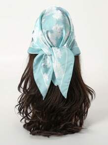 1 pieza Pañuelo cuadrado de 70cm con estampado simple, nueva bandana de moda, versátil como cinturón de mujer, diadema, accesorio para el cabello, pañuelo para el cuello