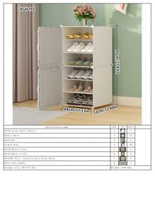 Multi-Tier High Capacity Dust-Proof Storage Shelf, Foldable Shoe Rack For Bedroom, Living Room, And Hallway, Suitable For Home Use