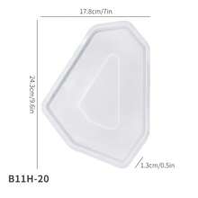 1 pieza Molde de bandeja de silicona asimétrico, molde de colada para hacer joyas de resina epoxi y yeso, apto para bandejas de decoración del hogar, elaboración de regalos hechos a mano