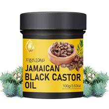 100g 牙买加蓖麻油护发，纯天然冷榨，保湿滋养头皮和发根，抚平和修复干燥、发梢分叉，防止干燥、断裂、打结和脱发，使头发更浓密、更强韧、更健康，适合所有发质，包括卷发，男女皆宜