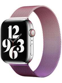 1pc Men Women Milanese Loop Strap Compatible With Apple Watch Band 45mm 44mm 40mm 49mm 46mm 41mm 38mm 42mm Fashion Magnetic Bracelet Compatible With IWatch Series 11 10 Ultra 9 8 7 6 SE 5 4 3 2 1 Stainless Steel Wristband