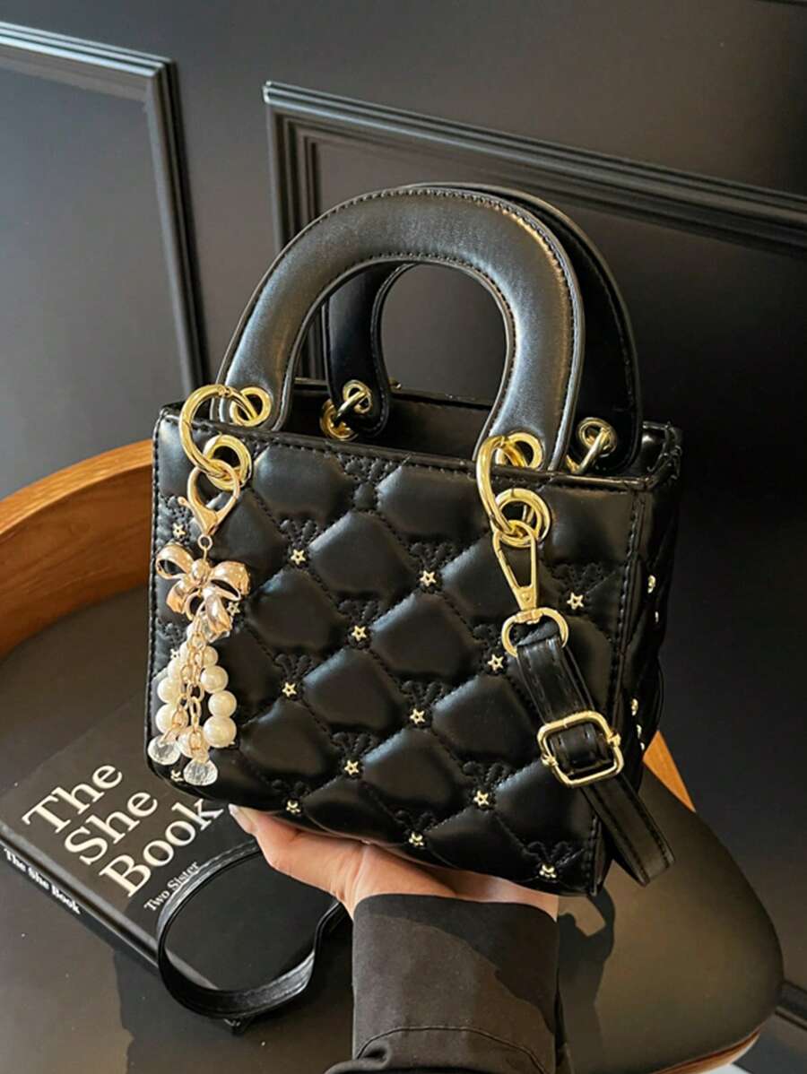 Dedoo 2025新款女士小巧优雅高端手提包，时尚轻便，畅销新款，钻石刺绣手提包、斜挎包和单肩包，适合春夏度假、校园生活、日常通勤、圣诞礼物、派对和婚礼等场合。