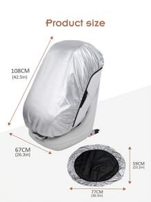 1pc Grey Baby Car Seat Sun Shade Cover & Heat Shield Cover