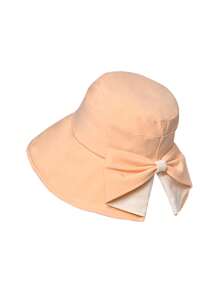1pc Women's New Summer Bowknot Bucket Hat, Outdoor Versatile Sun Protection Hat, Fashion Wide Brim Cap