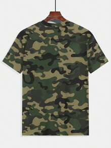 Men's Casual Printed Round Neck T-Shirt, Suitable For Everyday And Weekend Wear