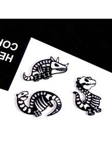 1pc 2 Pieces Gothic Dinosaur Skeleton Silicone Mold Set For Charm, Keychain, Earring, Necklace Jewelry Making, Suitable For Everyday Wear