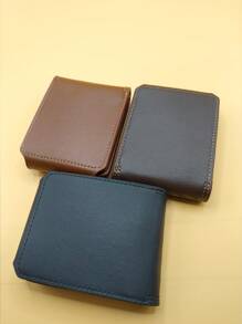 1 Piece Fashion Avant-Garde Men's Retro Simple Short Magnetic Buckle Bag Large Capacity Card Wallet. Suitable For Teen Summer Casual Outdoor Athletic Or Vacation Travel Or Graduation Gifts Or Birthday Dress Accessories - Wallet - View 8