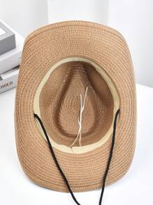 1pc strohoed voor heren mode punk stijl western cowboyhoed panama jazz zon strand hoeden