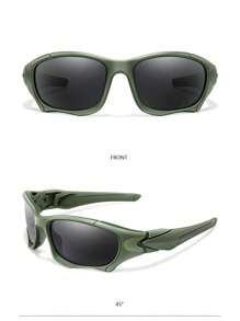 1pc Men's Polarized Tactical Ballistic Shooting Glasses, Vintage Windproof Driving Fishing Glasses