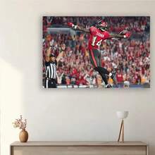 Framed Poster American Football Star Decorat Painting Canvas Wall Art Living Rooms Bedroom Painting - Framed(框架) - 查看 3