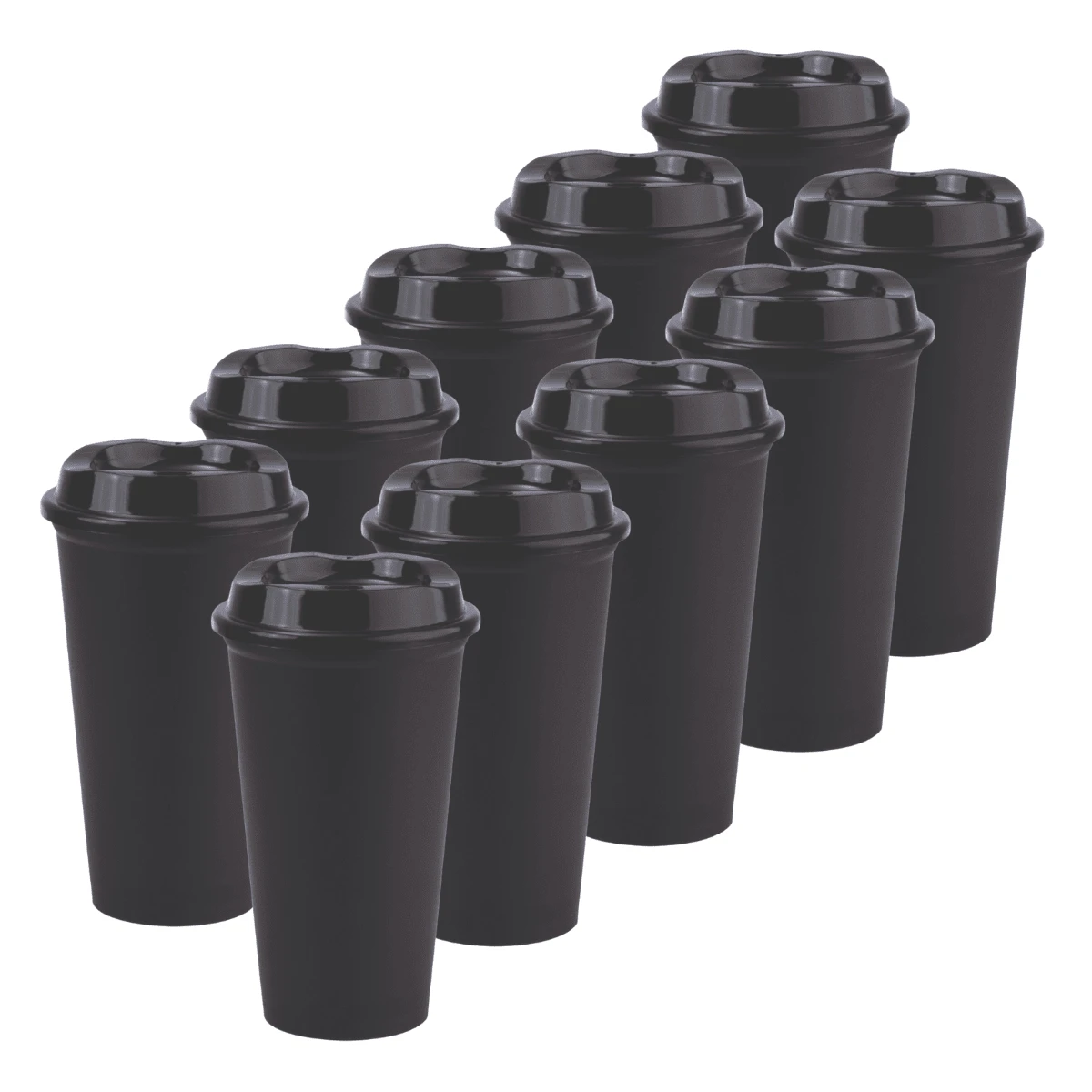 Paquete 10 Vasos Reusables Cafeteros Tipo Star 16 Oz Bebida Caliente