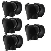 Set de 5 protectores de pared adhesivos, amortiguadores de puerta de silicona, protectores de manija de puerta sin taladro
