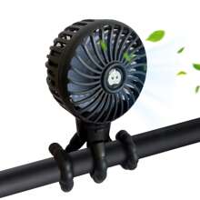 BOOQIBOY Rechargeable Octopus Fan Mini Fan Can Be Held, Hung, Wound Or Stood. Suitable For Home, Commuting, Outdoor, Cycling, Adult, Children And Baby Strollers. Made Of ABS+ Silicone Skin-Friendly Material, It Is Light, Beautiful, Portable And Practical. Multi-Functional Tripod That Can Be Twisted Freely. Large Capacity Battery. Charging Time: About 2 Hours. Usage Time: About 150-480 Minutes. Power: 3w Includes The Main Unit And Type-C Charging Cable - mini八爪魚小風扇 - 查看 2