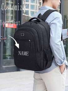 1Pc Customized Large Capacity Backpack For Autumn And Winter, Men's And Women's Student Computer Bag, Multi Pocket Waterproof And Wear-Resistant Commuting Backpack, Valentine's Day Gift,Back To School, For Business Casual Office Travel Student Men - Multicolor - View 1