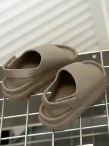 Fashionable And Minimalist Children's Sandals With EVA Soft Sole Suitable For Boys And Girls Beach Shoes And River Tracing Shoes - Khaki - View 4