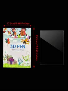 DORMYETIC 20pcs Double-Sided Printed 3D Pen Copy Pattern Textbook, 3D Printing Pen Model Patterns, Painting Textbook, 3D Pen Drawing Handbook. 3D Pattern Model Tracing Files, Includes Transparent PVC Copy Boards.