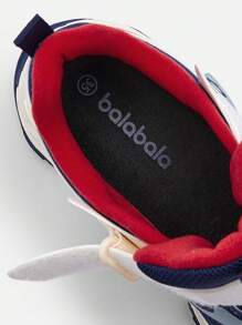 Balabala 男童和女童防滑跑鞋 2024 年春秋季儿童运动鞋 - 藍白色 - 查看 9