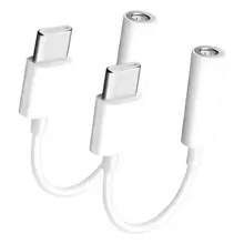 1/2/5/10PCS Adaptador De Conector Usb Tipo C A Jack De Auriculares Hembra De 3,5 Mm, Cable Auxiliar Usb C A Dongle De Audio Compatible, El Conector Macho Usb C A Hembra De 3,5 Mm Funciona Bien Con Todos Los Dispositivos Tipo C: Galaxys23 S23+ S23 Ultra, S22 S22+ S22 Ultra, S21 S21+ S21 Ultra, S20 Ultra S20 Z Flip S20+ S10 S9 S8 Plus, Pixel 5 4 3 2 Xl, Compatible Con Iphone 15 Plus Iphone15 Pro Max, Ipad Pro 2020/2018, Y Más. - Blanco - Ver 1