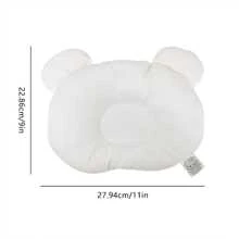 1 pièce Oreiller façonnant en coton respirant en forme d'ours de dessin animé pour nouveau-nés de 0 à 12 mois, corrigeant la forme de la tête des bébés, prévenant la tête plate, adapté à une utilisation quotidienne