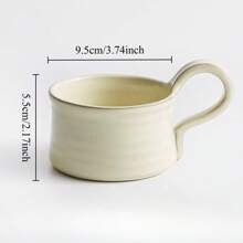 Taza de cerámica retro japonesa de café con leche, creativa y personalizada, hecha a mano antigua, taza doméstica de boca ancha, taza de agua