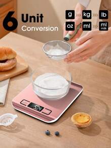 1 pieza Balanza de café multifunción de alta precisión, balanza electrónica de cocina de alta precisión, pantalla LCD de acero inoxidable, balanza de alta precisión, balanza de alimentos, balanza de café italiana de mano, herramienta de horneado precisa, balanza de cocina, accesorios de cocina, herramientas de horneado. Adecuado para hornear, cocinar, pérdida de peso, nutrición, dieta, medición precisa de hojas de té. (Medición mínima 5g) - Multicolor - Ver 4