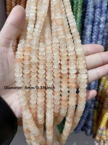 50/100pcs 5mm X 8mm Imitation Jade, Agate, Abacus Beads, Loose Beads, Wheel Beads, Spacer Beads For DIY Jewelry Making, Bracelets, Keychains, Necklaces, Crafts Decoration, Colorful Beads Material To Inspire Your Creative Designs