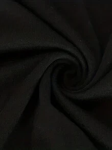 Plus Size Women Solid Color Drawstring Waist Pants