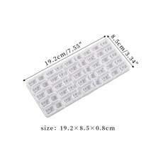 1pc 45-Cavity Resin Silicone Teddy Bear Shaped Mold, Heat Resistant For DIY Resin Pendant Earrings, Keychain, Necklace, Cartoon Crafts - White - View 11