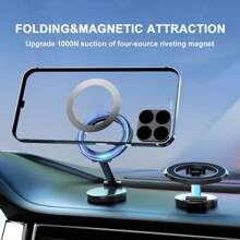 Support magnétique pliable en métal pour téléphone de voiture pour la navigation