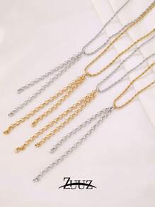 1pc Fashion Stainless Steel Chain Necklaces For Women Choker Jewelry Best Friends Gifts