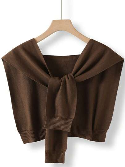 1PC Thin Spring, Summer And Autumn Fashion Air-Conditioned Room Warm Knitted Shawl, High-End Solid Color Knitted Scarf, Sunscreen Scarf, Soft And Glutinous Loose Long-Sleeved Versatile T-Shirt Women's Shoulder Scarf, Suitable For Daily Use. For Dress