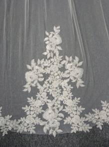 1 Pc Cathedral Long 3M(118inch) Floral Lace Wedding Bridal Veil With Metal Comb For Bride Party Prom White Ivory