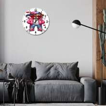 Wedding Stylish Teddy Bear, Battery-Operated Wall Clock, Cafe Decor, Bathroom Decor, Present Idea From Son - Mixed Colors - View 5