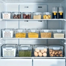 Kit 3 potes Organizadores Geladeira Organizador Alimentos Vegetais Cozinha