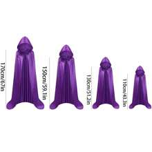 1 Peça Manto da Morte do Ceifador Adulto em Tecido de Cetim, Capa de Vampiro Mago, Acessório de Fantasia para Boate e Bar