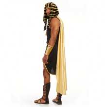 Dark Pharaoh Costume For Men Egyptian Pharaoh Adult Outfit Egypt Halloween Costume - Black - View 3