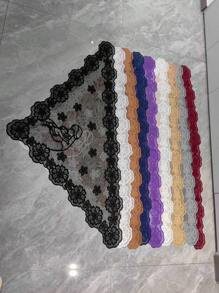 1 pezzo di tessuto con pizzo color avorio, dimensioni 128cm*65cm, adatto per cappelli, elementi decorativi, paralumi, tovaglie, gonne per abiti, accessori per capi di abbigliamento